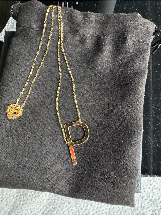Jewelry - Gold Letter P Pendant Necklace - Women Jewelry